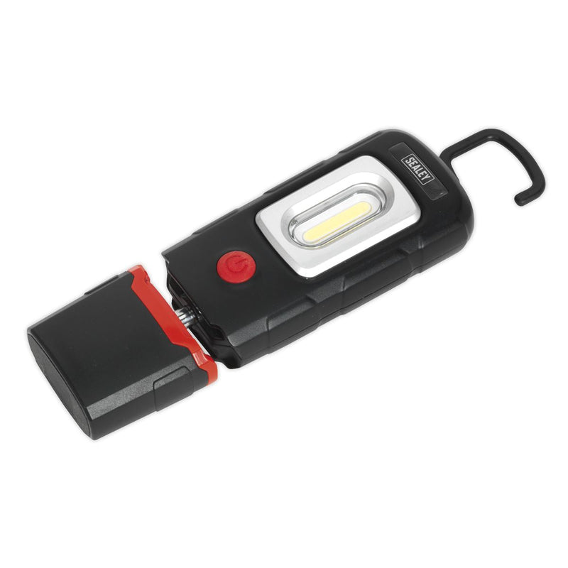 Sealey Rechargeable 360 Inspection Light 3W COB & 1W SMD LED Black Lithium-Polym Sealey - Dynamic Drive
