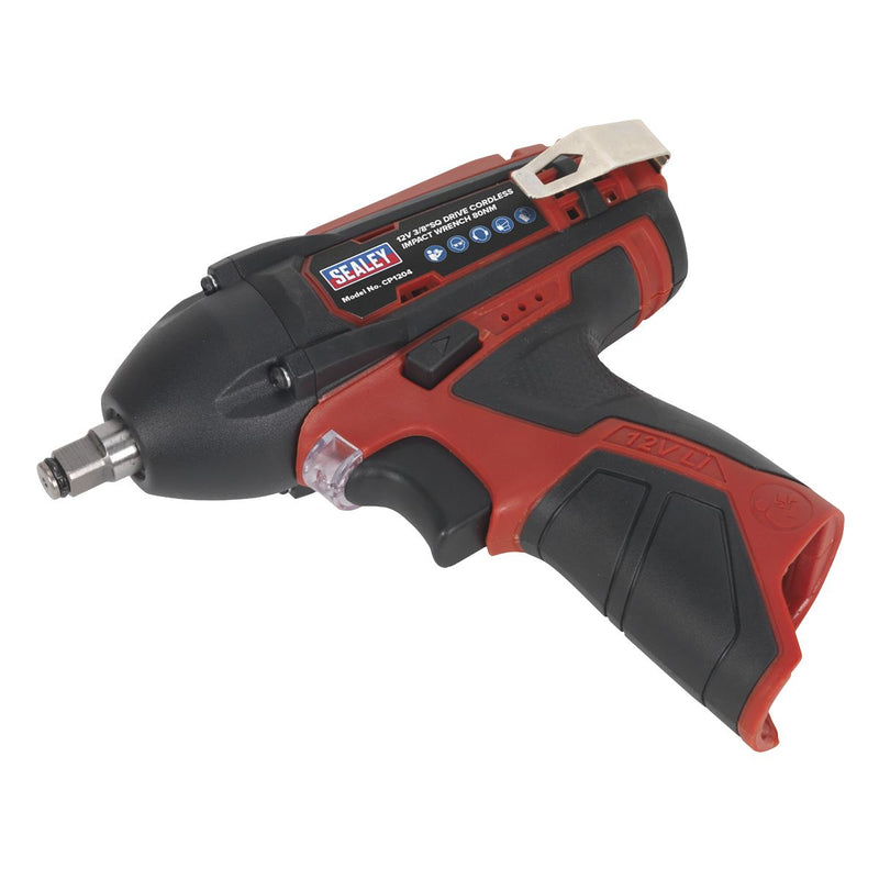 Sealey Cordless Impact Wrench 3/8"Sq Drive 80Nm 12V SV12 Series Body Only Sealey - Dynamic Drive