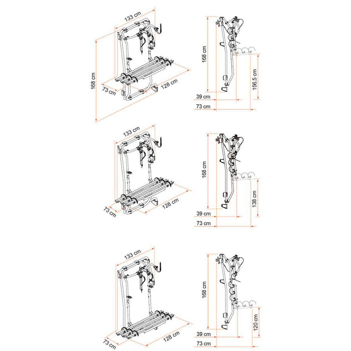 Fiamma Carry Bike Frame Crafter 3 Bikes Fiamma  - Dynamic Drive