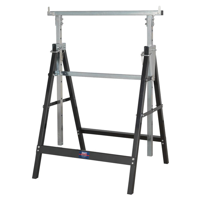 Sealey Fold Down Telescopic Trestle 200kg Capacity - Pair FDT32 Sealey - Dynamic Drive