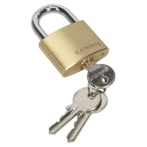 Sealey Brass Body Padlock 40mm PL101 Sealey - Dynamic Drive