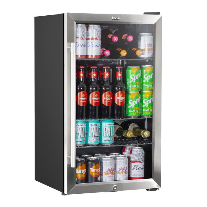 Baridi 85L Wine, Beer & Drinks Fridge with Thermostat - Stainless Steel Baridi  - Dynamic Drive