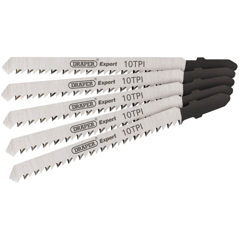 Draper DT101BR Jigsaw Blade Set, 100mm (5 Piece) 81718 Draper - Dynamic Drive