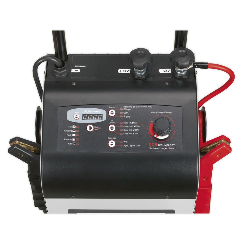 Sealey Electronic Charger Starter 60/350A 12/24V ECS350 Sealey - Dynamic Drive