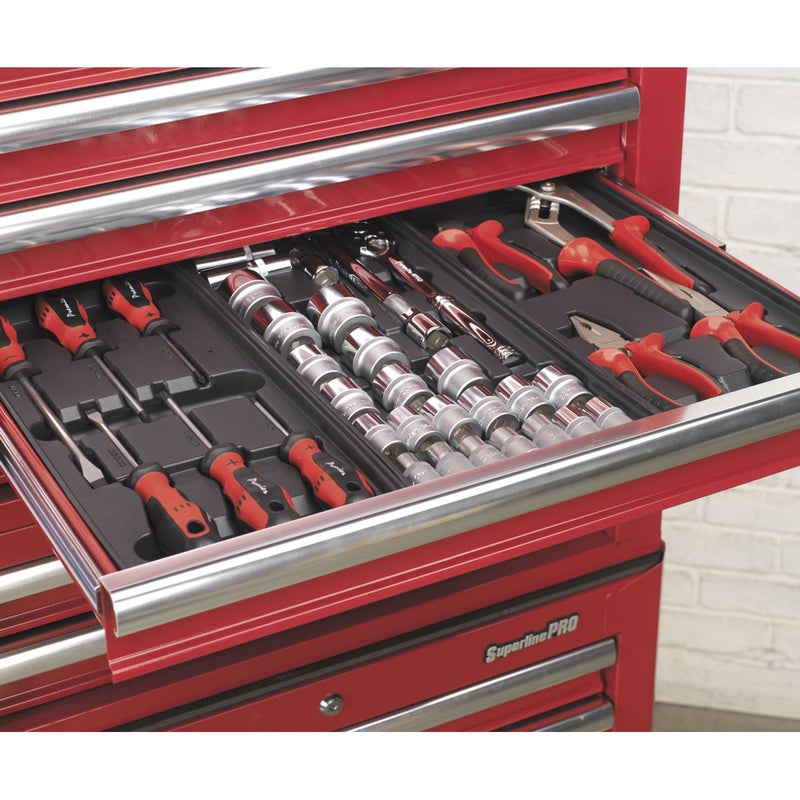 Sealey Topchest 5 Drawer with Ball-Bearing Slides Red AP26059T Sealey - Dynamic Drive