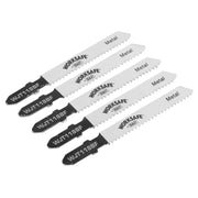Sealey Jigsaw Blade Metal 55mm 12tpi Pack of 5 WJT118BF Sealey - Dynamic Drive