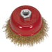 Sealey Brassed Steel Cup Brush 75mm M14 x 2mm CBC752 Sealey  - Dynamic Drive