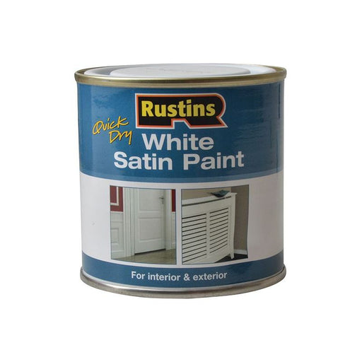 Rustins Quick Dry White Satin Paint 250ml Rustins - Dynamic Drive