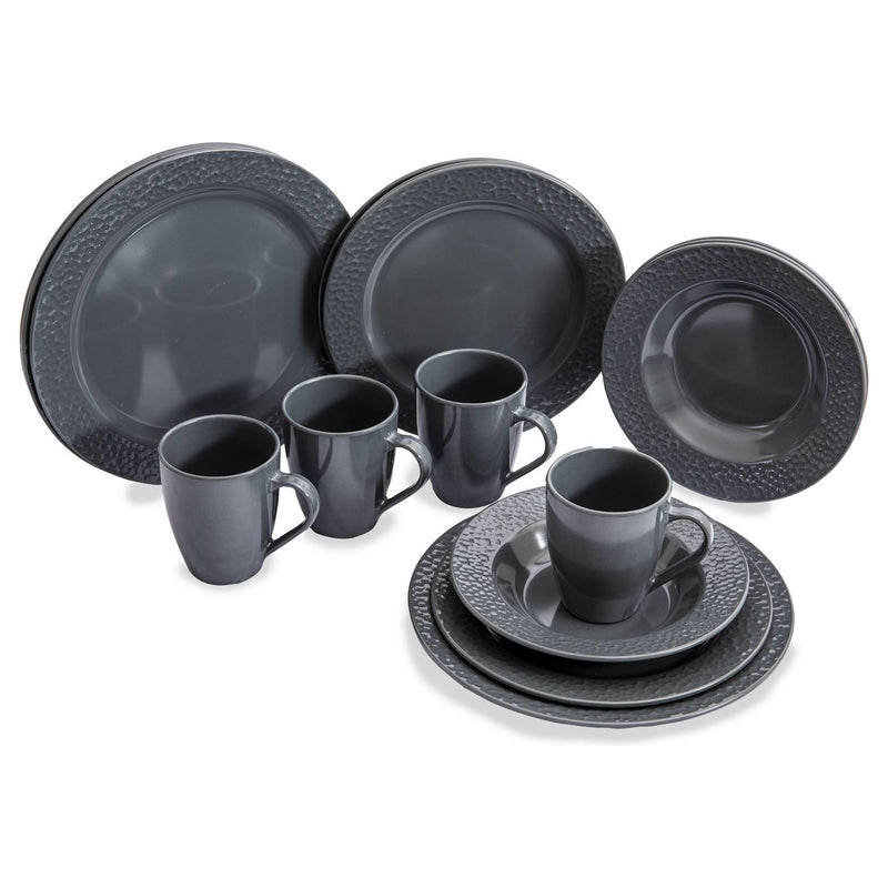 16 Piece premium dining set in graceful grey K2022 Quest - Dynamic Drive