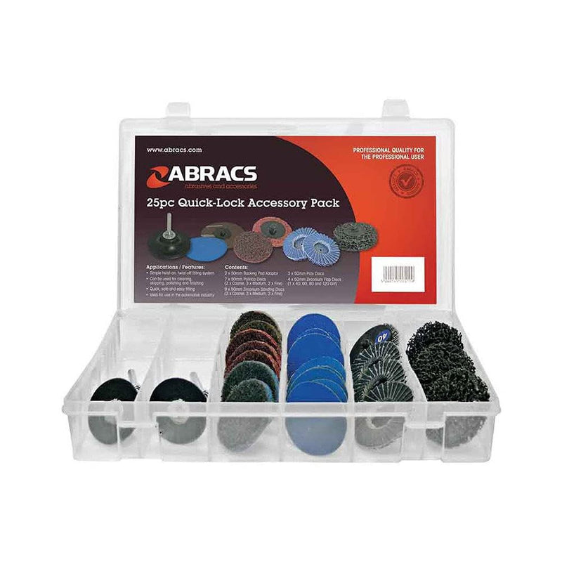 Connect Abracs Quick Lock Accessory Pack 25pc 32109 Tool Connection - Dynamic Drive
