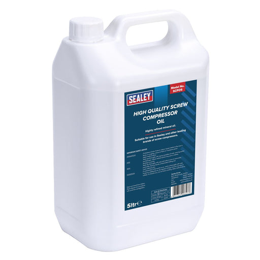 Sealey Screw Compressor Oil 5L SCPO5 Sealey - Dynamic Drive