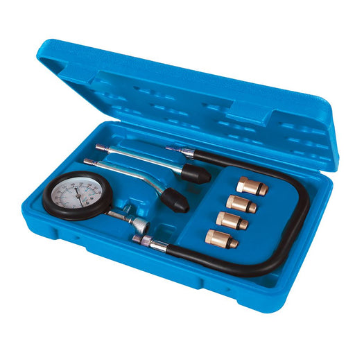 Silverline Petrol Engine Compression Test Kit 8pce 0 - 300psi Silverline - Dynamic Drive