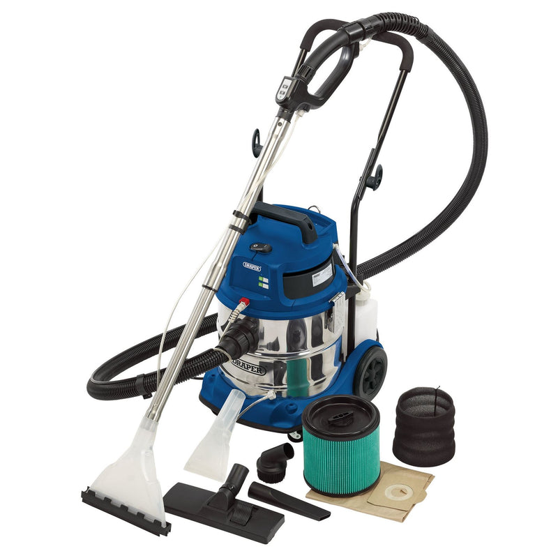Draper 3 in 1 Wet and Dry Shampoo/Vacuum Cleaner, 20L, 1500W 75442 Draper - Dynamic Drive
