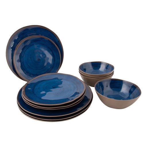 Bo-Camp Tableware Halo Melamine 12 Pieces Blue Bo-Camp - Dynamic Drive