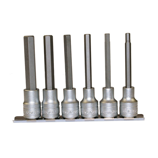 Teng Tools 1/2" Long Hex Bit Socket Clip Rail Set 6 Pieces Teng Tools - Dynamic Drive