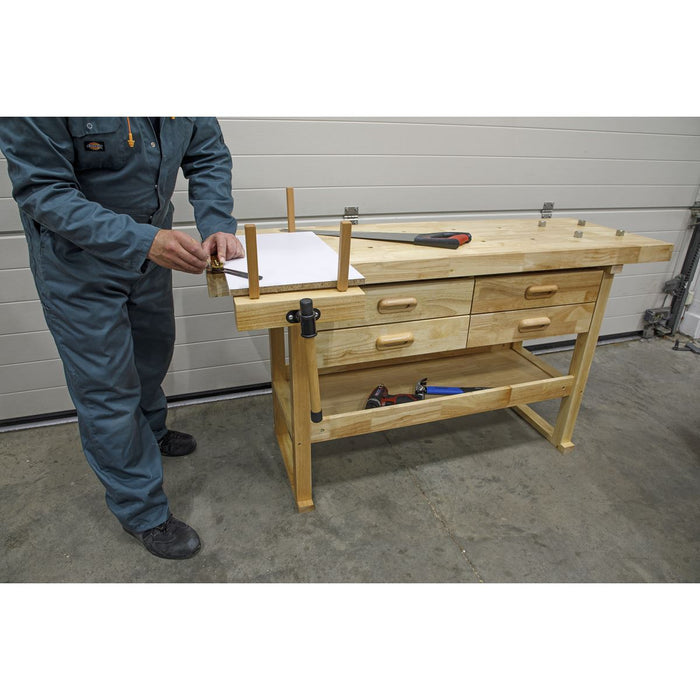 Sealey Woodworking Bench with 4 Drawers AP1640 Sealey - Dynamic Drive