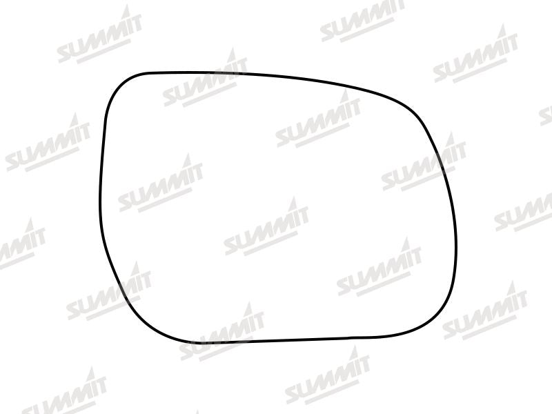 Summit Stick-On Standard Mirror Glass fits Daihatsu Terios 06 to 15 RHS Summit - Dynamic Drive