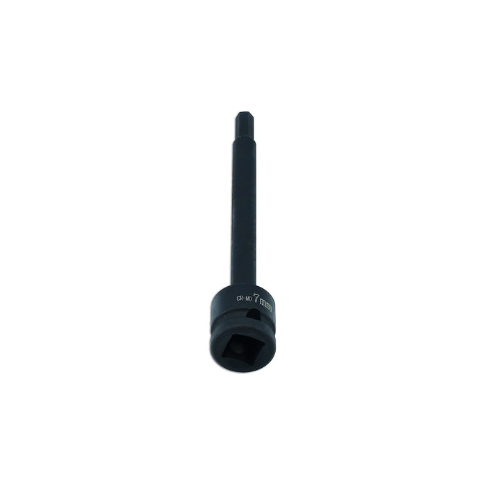 Laser Extra Long Impact Hex Bit 1/2"D 7mm 8583 Laser - Dynamic Drive