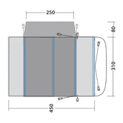 Outwell Wolfburg 450 Air Drive-Away Campervan Air Awning 175-200cm Outwell - UK Camping And Leisure