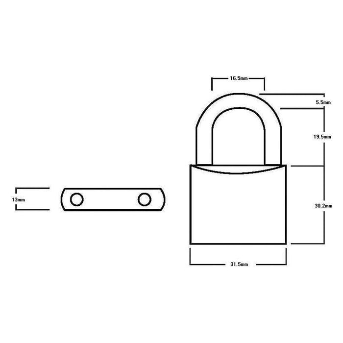 Squire LN3 Lion Brass Padlock 30mm Squire - Dynamic Drive