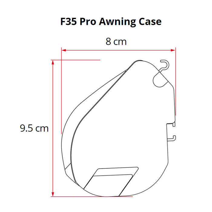 Fiamma F35 Pro 250 Awning Deep Black Case Royal Grey Fabric Campervan Caravan Fiamma - Dynamic Drive