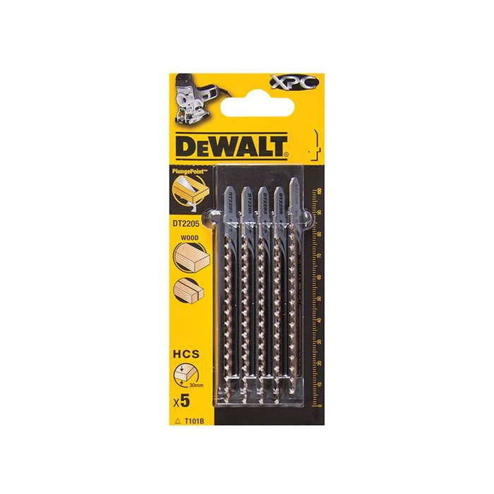 Dewalt Power Tools XPC HCS Wood Jigsaw Blades Pack of 5 T101B DeWALT Power Tools - Dynamic Drive