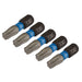 Draper Expert TX-STAR Impact Screwdriver Bits, T30 x 25mm, 1/4" Hex (Pack of 5) Draper - Dynamic Drive