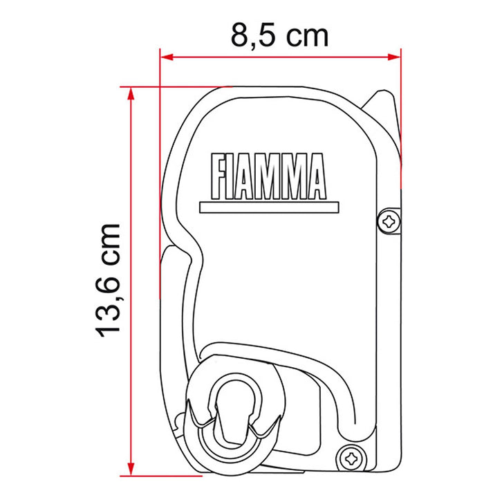 Fiamma F45 S Winch Awning Wind Out 300 Polar White Royal Grey Fabric 06280A01R Fiamma  - Dynamic Drive