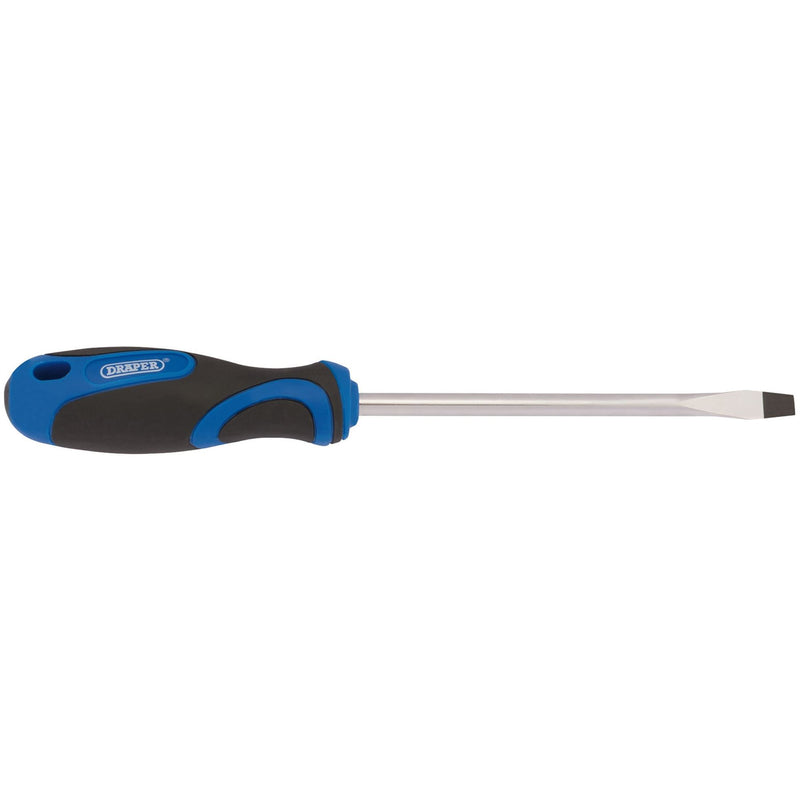 Draper Soft Grip Plain Slot Screwdriver, 6.0 x 150mm 48923 Draper - Dynamic Drive