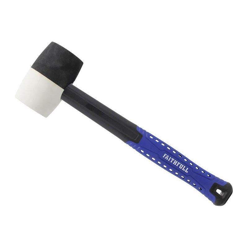 Faithfull Black & White Fibreglass Mallet 16oz Faithfull - Dynamic Drive