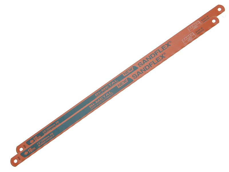 Bahco 3906 Sandflex® Hacksaw Blades 300mm (12in) x 18 TPI (Pack 2) Bahco - Dynamic Drive