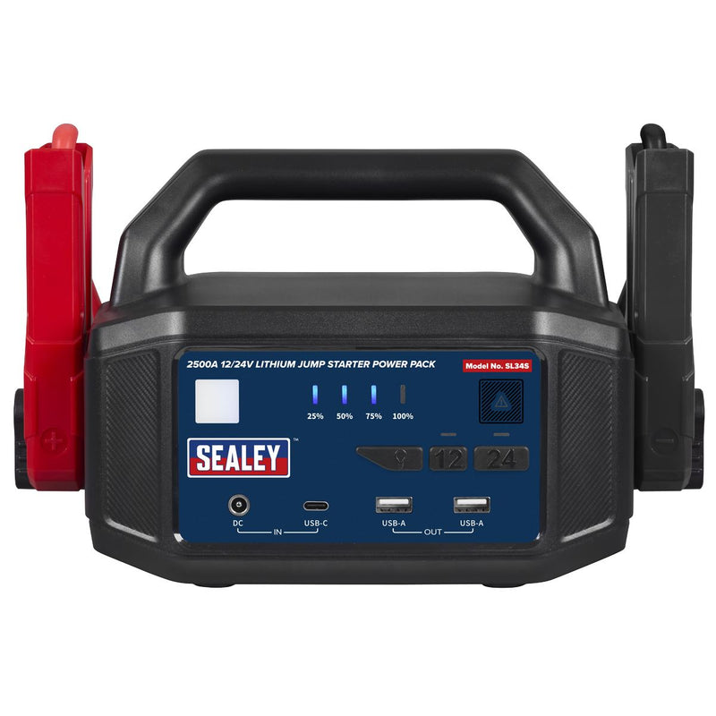 Sealey 2500A 12/24V Lithium Jump Starter Power Pack SL34S Sealey - Dynamic Drive