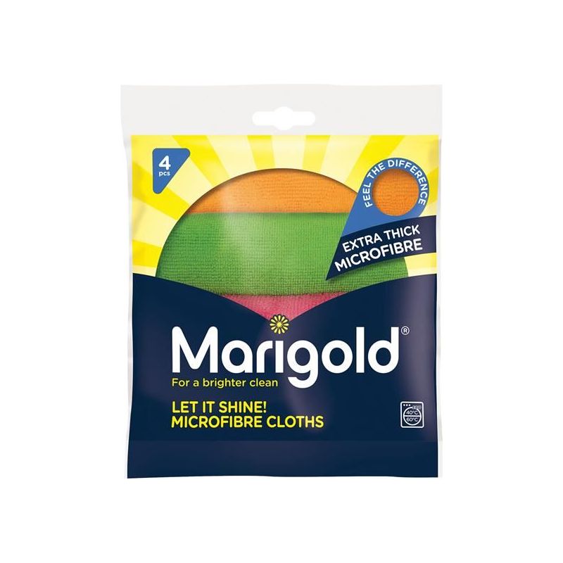 Marigold Let It Shine! Microfibre Cloths x 4 Marigold - Dynamic Drive