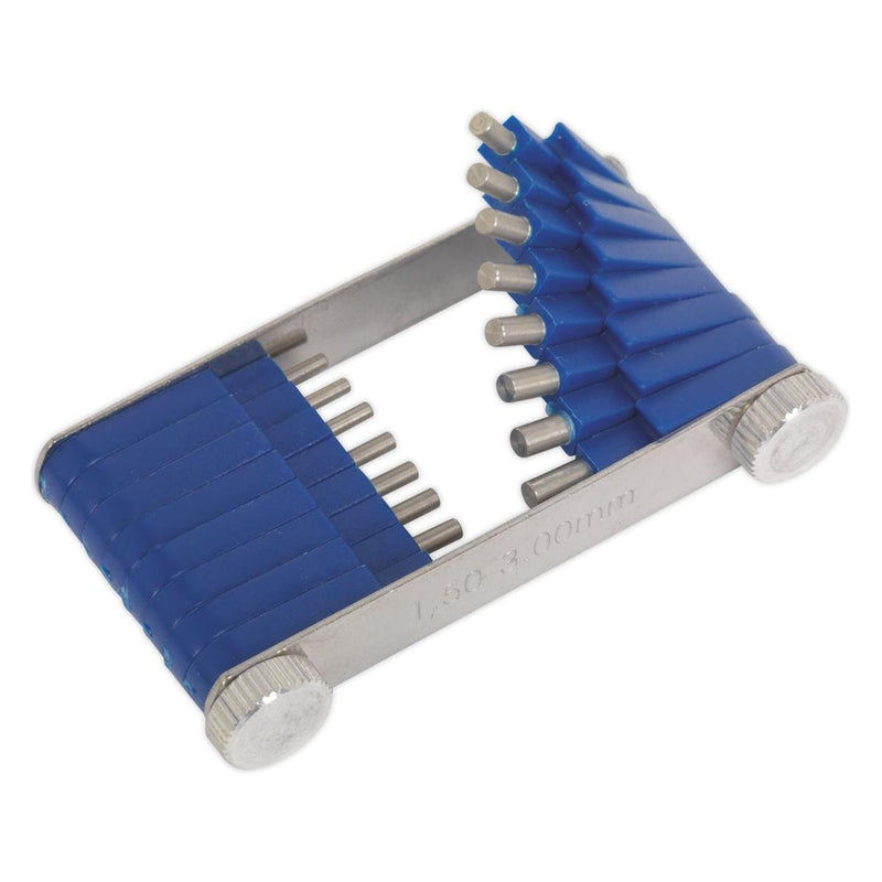 Sealey CJT02 16pc Folding Carburettor Jet Tool 1.5-3mm Car Motorbike Sealey - Dynamic Drive