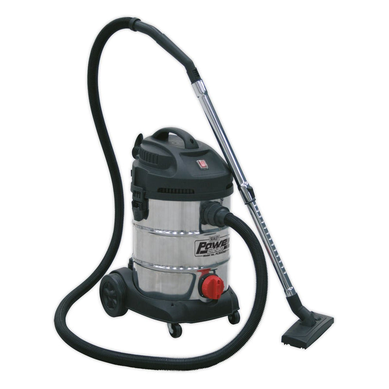 Sealey Vacuum Cleaner Industrial 30L 1400W/230V Stainless Drum PC300SD Sealey - Dynamic Drive