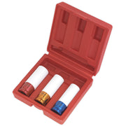 Sealey Alloy Wheel Impact Socket Set 3pc 1/2"Sq Drive SX031 Sealey - Dynamic Drive