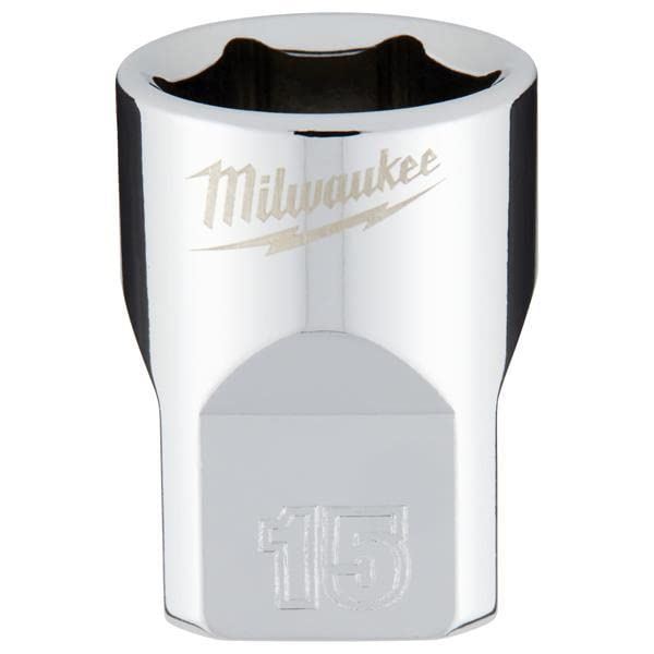 Milwaukee 3/8 Drive Socket Metric Standard 15mm 4932478345 Milwaukee - Dynamic Drive