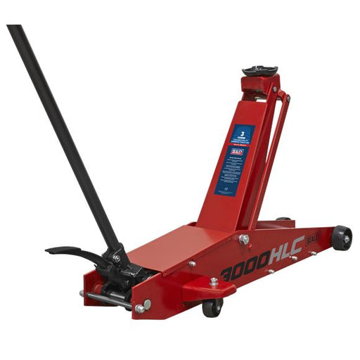 Sealey Trolley Jack 3tonne Long Reach High Lift Commercial 3000HLC Sealey  - Dynamic Drive