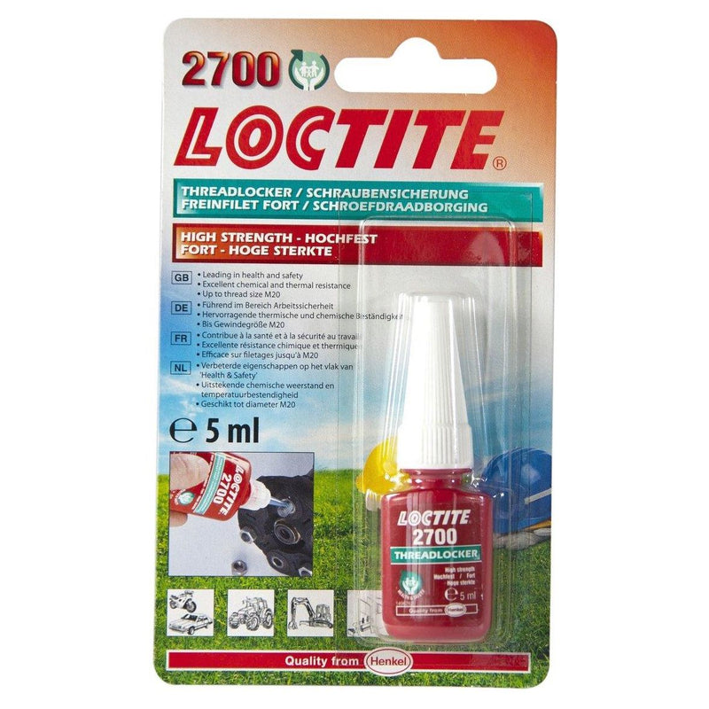 2x Loctite 2700 OEM Specified High Strength Thread Lock & Sealant- Stud/ Nutlock Loctite  - Dynamic Drive