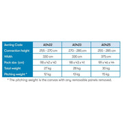 Vega 2 375 Air Porch Awning (Motorhome : 255 - 285cm) 12020375028502 Quest - Dynamic Drive