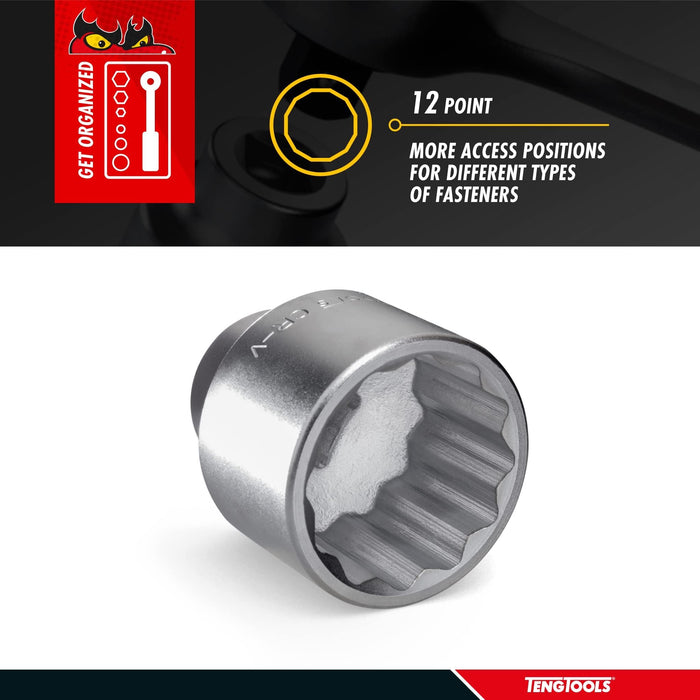 Teng Tools 1" Socket 12 pt Metric 55mm Teng Tools - Dynamic Drive