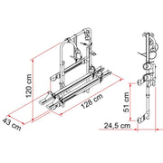 Fiamma Carry Bike 200DJ Fiat Ducato Pre 06 2 Bike Cycle Carrier Fiamma - Dynamic Drive