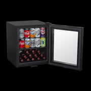 Baridi 50L Table Top Beer & Drinks Mini Fridge 3-10C Light Black & Glass Baridi  - Dynamic Drive