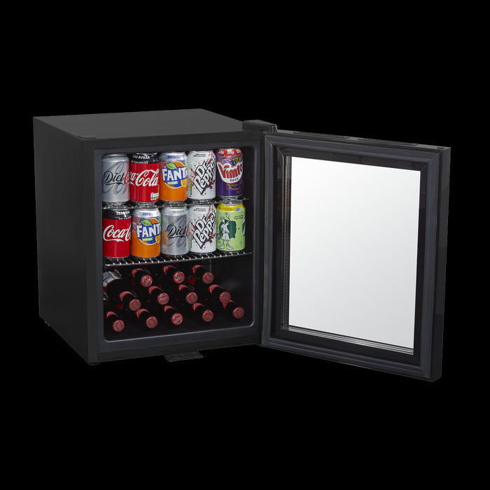 Baridi 50L Table Top Beer & Drinks Mini Fridge 3-10C Light Black & Glass Baridi  - Dynamic Drive