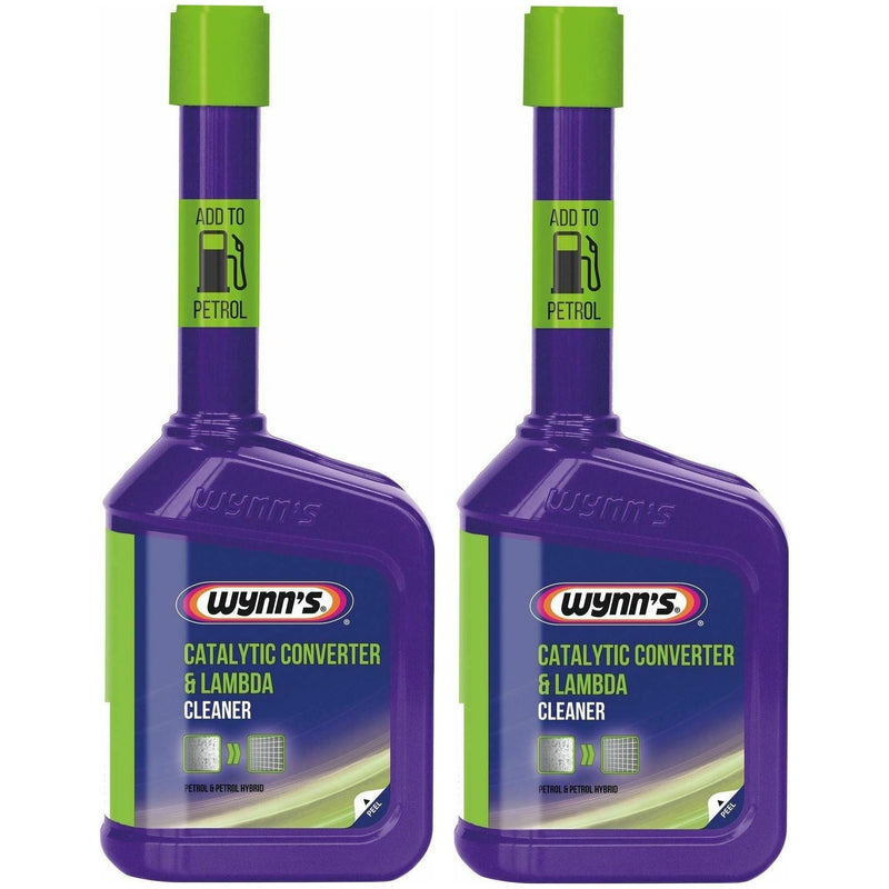 2x Wynns Catalytic Converter & Lambda Oxygen Sensor Cleaner Petrol Hybrid 325ml Wynns - Dynamic Drive