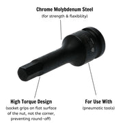 Teng Tools 1/2" Hex Impact Socket DIN Metric 10mm Teng Tools - Dynamic Drive