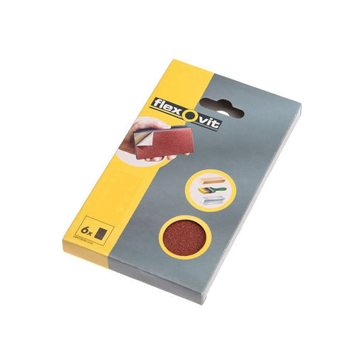 Flexovit Hook & Loop Sanding Block Refill Kit Fine 120g (6) Flexovit - Dynamic Drive