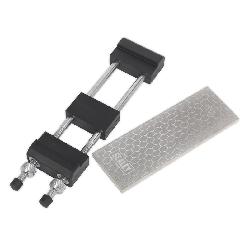 Sealey Combination Diamond Sharpening Whetstone with Adjustable Stone Holder Sealey - Dynamic Drive