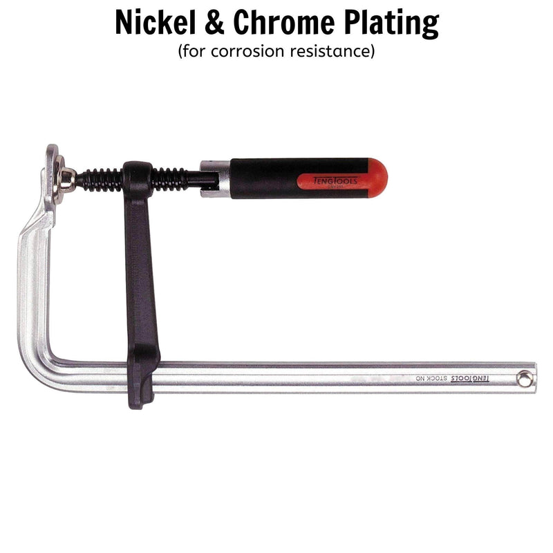 Teng Tools F-Type Clamp Swivel Handle 250 x 120mm Teng Tools - Dynamic Drive