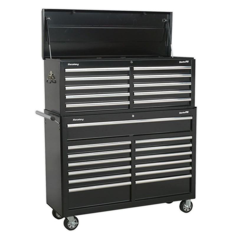 Sealey Tool Chest Combination 23 Drawer with Ball-Bearing Slides Black Sealey - Dynamic Drive